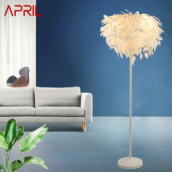 Торшер APRIL Nordic Leaf, Современное искусство, Семейная гостиная, Спальня, Креативный Светодиодный Декоративный светильник
