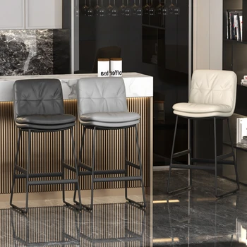 Высокое Скандинавское Барное Кресло Make Up Designer Современный Салон Маникюрного Кресла Counter Island Tabourets De Bar Chaise Furniture HD50BY