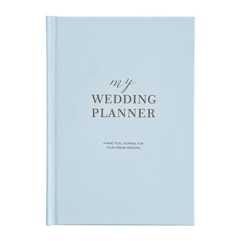 Книга и органайзер для свадебного планировщика Полный журнал планирования свадьбы для помолвленных пар Тетрадь в твердом переплете формата А5