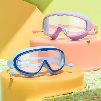 Противотуманные плавательные очки в большой оправе, снаряжение для плавания, очки для дайвинга в бассейне, очки для плавания