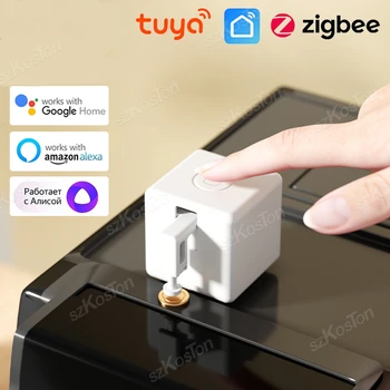 Tuya Zigbee / Bluetooth Finger Robot Plus Виртуальный Толкатель Пальцев Smart Home для Alexa Google Home Assistant Zigbee2MQTT