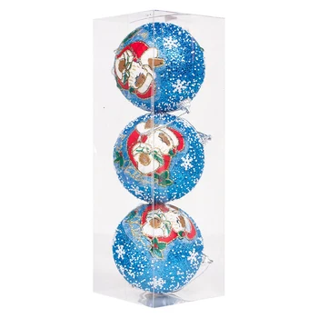 Елочные шары, маленькие безделушки, подвесные украшения для домашней вечеринки, Рождественская маленькая безделушка, 8 см, синий