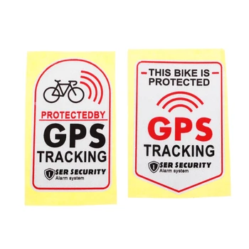 Предупреждение Светоотражающие виниловые наклейки Этот велосипед защищен сигнализацией GPS-слежения Наклейка-противоугонная наклейка для скутера мотоцикла