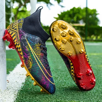 Высококачественная Футбольная Обувь Neymar Футбольные Бутсы Для Футзала Chuteira Campo Бутсы Мужские Тренировочные Кроссовки Ourdoor Женская Обувь TF /AG