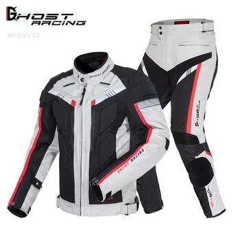 GHOST RACING Водонепроницаемый мотоциклетный внедорожный костюм для мотокросса, куртка для верховой езды, мужской ветрозащитный туристический мото-пальто, защитное снаряжение