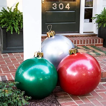 Набор рождественских шаров 1шт с надувным Большим рождественским воздушным шаром, подвесное украшение, декоративные украшения для помещений и улицы