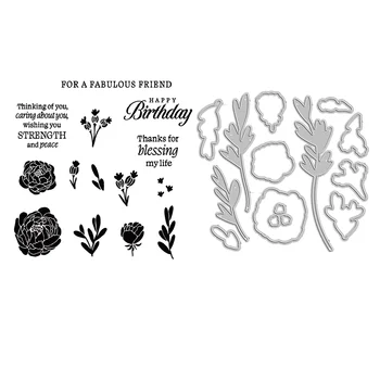 Blossom Happy Birthday Blessing 2023-2024, Ежегодный каталог, Штампы для резки, прозрачный штамп, рамка для скрапбукинга, открытка для рукоделия