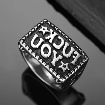 Модное кольцо с буквами В мужском стиле, Кольца из нержавеющей стали для женщин, Свадебные буквы на заказ, кольцо с инициалами, Слово F в стиле панк 157