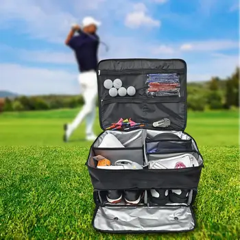Органайзер для Багажника для гольфа на молнии, Портативный Складной Багажник для хранения Мячей, Футболок, Одежды, Отличная Идея Подарка для игроков в гольф