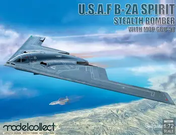 Собираем модель UA72206 в масштабе 1/72 ВВС США B-2A Spirit Stealth Bomber с комплектом моделей MOP GBU-57
