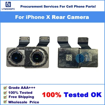 Задняя камера для iPhone X Задняя камера 100% протестирована, задняя основная линза, гибкий кабель, камера, Оптические запасные части для ремонта с защитой от встряхивания