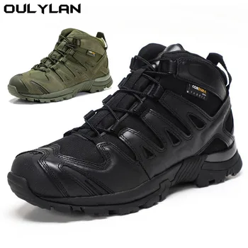 Армейские тактические ботинки, мужские военные ботинки для пустыни, военные армейские ботинки, мужские ботинки для пустыни со средним верхом, спортивные кроссовки для горного кемпинга