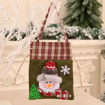 Праздничный подарочный пакет Рождественский пакет для конфет Очаровательные рождественские пакеты для угощений Праздничные мешочки на шнурке для конфет на дни рождения