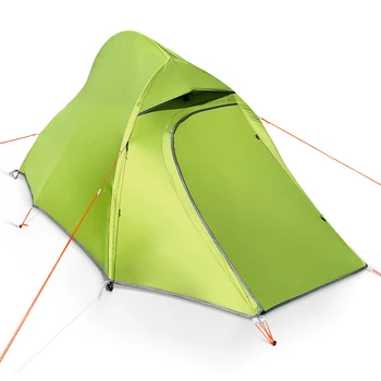 Походная палатка на 1-2 человека, легкая водонепроницаемая походная палатка-вигвам для пеших прогулок с двойным Y-образным дизайном рыбьего хребта
