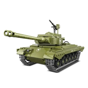 Военный Советский Союз M26 Танк Строительные Блоки Армия WW2 Кирпичи Оружие Фигурки Солдат Детские Игрушки Для Мальчиков