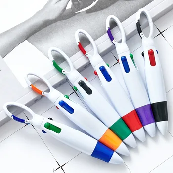 35 шт. Альпинистская пряжка, четырехцветная пластиковая шариковая ручка, портативная карманная ручка для переноски, подарочная ручка