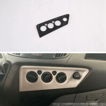 Отделка крышки кнопки включения переменного тока на передней панели автомобиля из углеродного волокна ABS Подходит для Ford Transit 2017 Tourneo Custom 2016