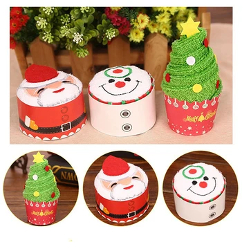 Рождественское Креативное Полотенце для торта Подарочная Мочалка для мытья посуды Рождественские Милые Подарки для полотенец Navidad 2023 New