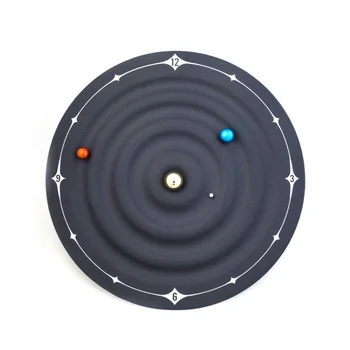 Волшебные круглые магнитные планетарные часы Galaxy Магнитные часы настенные часы креативное украшение для дома настольные часы