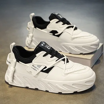 2023 Мужская легкая повседневная обувь, модные белые спортивные кроссовки для бега на открытом воздухе, удобные и дышащие кроссовки для бега с сетчатой поверхностью.