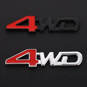 1X Металлическая наклейка 4WD 3D Хромированная эмблема Значок Наклейка для стайлинга автомобилей DODGE JCUVJourney RAM GMC