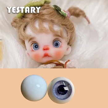 Аксессуары для кукол YESTARY BJD Глаза, стеклянные подвижные глазные яблоки 10 мм, подходят для кукол Ob11, игрушки с подвижными глазными яблоками DIY 3D