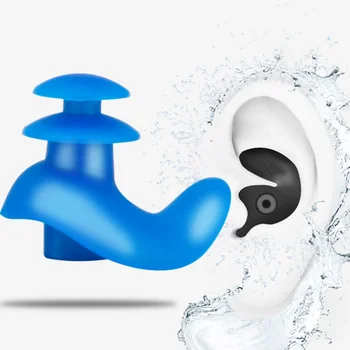 1 пара мягких силиконовых водонепроницаемых зажимов для ушей, пылезащитных затычек для ушей, экологических спортивных затычек для дайвинга, водных видов спорта, аксессуаров для плавания
