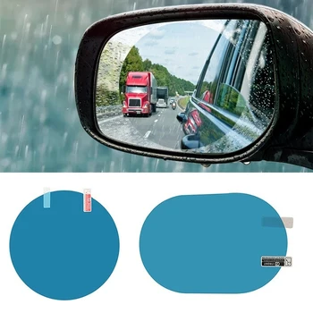 Наклейка с непромокаемой пленкой на автомобильное зеркало Заднего вида, Прозрачное окно с противотуманной пленкой, Водонепроницаемая наклейка на автомобиль, Аксессуары для безопасного вождения автомобиля