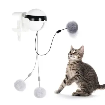 Забавная электрическая игрушка для кошек, поднимающий мяч, игрушка-дразнилка для кошек, Электрические вращающиеся игрушки для кошек, электронные игрушки для домашних животных, интерактивные