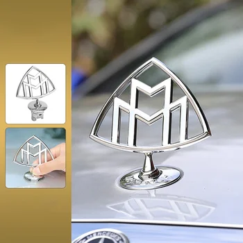 3D Стоящая Металлическая Эмблема Автомобильный Капот Логотип Наклейка На Голову Передний Значок для Mercedes Maybach S400 S500 S600 S480 C-class E-class S-class