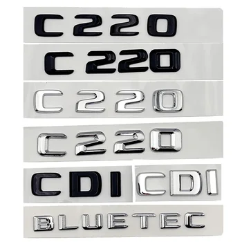 3D ABS Черные Хромированные Буквы Для Автомобильных Наклеек Mercedes Benz C220 W203 W204 W205 Логотип Багажника Значок Эмблема BLUETEC CDI Аксессуары