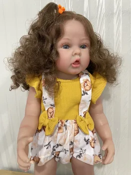 55-Сантиметровая реалистичная кукла-Реборн Bebe, уже раскрашенная, полностью Виниловое Моющееся тело, Реалистичная игрушка для малышей, Фигурки, подарки