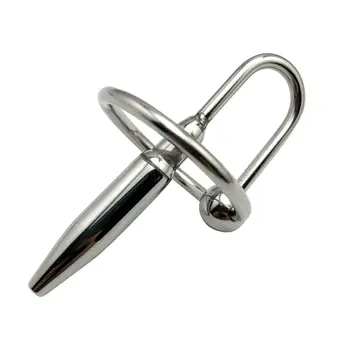 Мужской небольшой размер из нержавеющей стали металлический уретральный пенис штекер зонд Prince Wand массажер с тянущим кольцом БДСМ вставка секс игрушка для мужчин