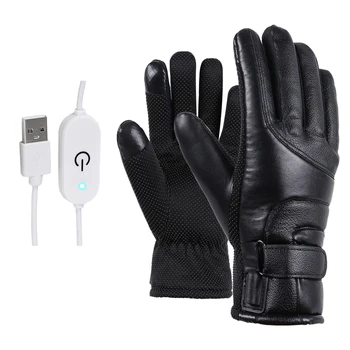 2 шт. зимние перчатки электрические мотоциклетные перчатки с подогревом, перчатки с сенсорным экраном, водонепроницаемые перчатки для верховой езды с подогревом.