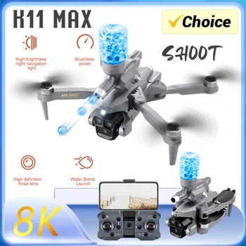 Профессиональная аэрофотосъемка, Самолет, Трехкамерный Дрон для обхода препятствий K11 Max 8K с водяными бомбами