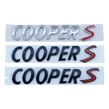 3D ABS Хром Черный Логотип Cooper s Эмблема Буквы Наклейка Значок Багажника Автомобиля Для Mini Cooper S R53 R56 F56 F55 R50 R57 Аксессуары