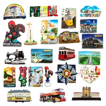 Европа Португалия Лиссабон Туристические сувениры Магниты На холодильник Изделия для украшения Коллекции магнитных холодильников ручной работы Подарки