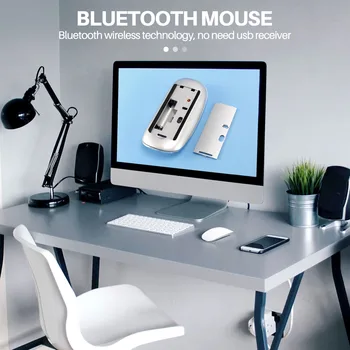 Беспроводная Bluetooth Magic Mouse Бесшумная компьютерная мышь, тонкие эргономичные компьютерные мыши для Apple Macbook