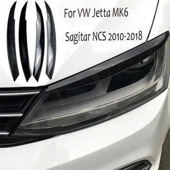 ГЛЯНЕЦ 2010-2018 Для VW Jetta MK6 Sagitar NCS Передняя Фара Автомобиля Накладка Для Век И Бровей Головной Фонарь Наклейки Для Бровей