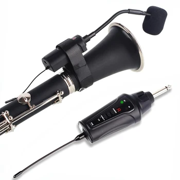 Профессиональная микрофонная система для кларнета, электрический кларнет Erhu, беспроводной передатчик-приемник со встроенной аккумуляторной батареей