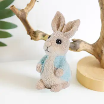 Экологичный декор в виде кролика, Пасхальный Кролик, украшения из смолы, фигурка милого мультяшного кролика, украшение для Пасхальной вечеринки, подарок для дома, кролик
