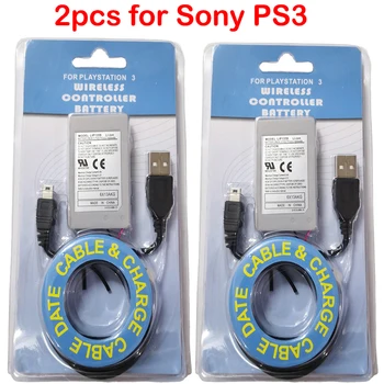 1 /2шт 3,7 В 1800 мАч LIP1359 Сменный Литий-ионный Аккумулятор + USB-Кабель для Зарядки Беспроводного Контроллера Sony PS3