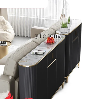 XL Ультратонкий буфетный шкаф, Доступный по цене Входной шкаф в роскошном стиле, Каменная плита для гостиной, узкий шкафчик для хранения
