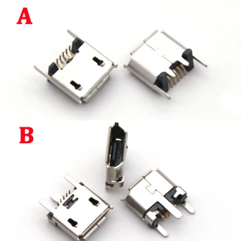 1-10 шт. Разъем Micro Mini USB Разъем Для Зарядки Док-станция для Alpha 200 Garmin Edge 820 ZX80-B-5P Вертикальный Разъем SMT 5P