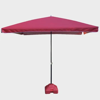 Большой открытый зонт с козырьком, квадратный зонт от солнца, зонт во дворе, большой, квадратный, наземный киоск