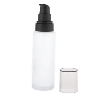 Пустая бутылка-помпа из матового стекла многоразового использования, для хранения эфирных масел лосьона, небольшой дорожный контейнер