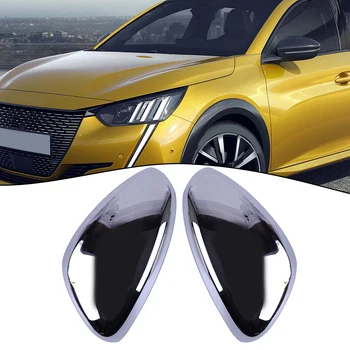 2 шт./пара Накладка на зеркало заднего вида для Peugeot 2008 2014 - 2019 208 2015 - 2019 Наклейка на боковое зеркало заднего вида для стайлинга автомобилей