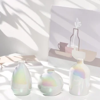 Керамическая ваза цветочная композиция для гостиной Nordic creative simple home аквапонические декоративные украшения из сушеных цветов