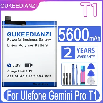 GUKEEDIANZI T 1 Сменный Аккумулятор емкостью 5600 мАч Для Ulefone Gemini Pro T1 ProT1 Batteria + Бесплатные Инструменты