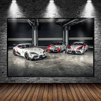 Постер концепт-кара Supercar Toyotas Tuning Supra GT4 и принты на холсте, современная живопись для декора гостиной